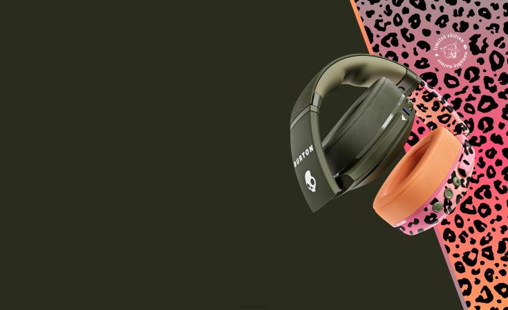 skullcandy x burton crusher evo sensoriske basshodetelefoner med personlig lydSkullcandy 8B2NF59 slem natur