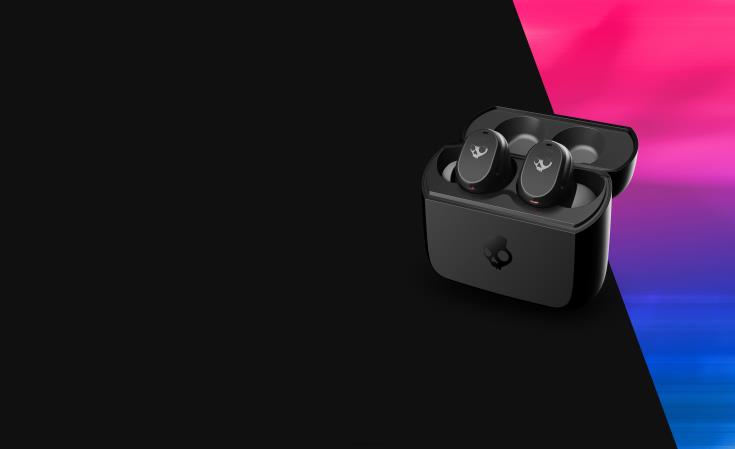 lommestørrelse og tilpassede mod ekte trådløse ørepropperSkullcandy 8B2NF19 ekte svart