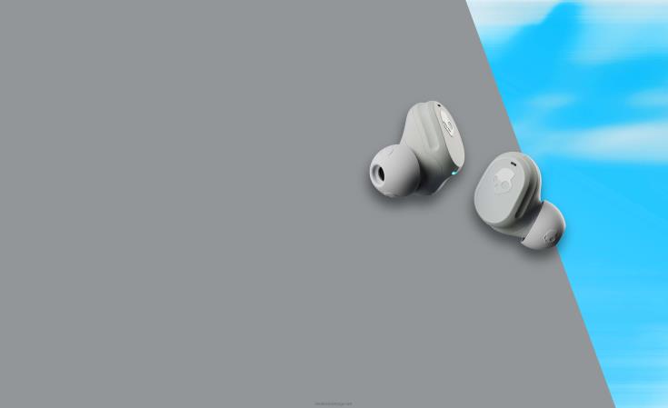 lommestørrelse og tilpassede mod ekte trådløse ørepropperSkullcandy 8B2NF20 lys grå/blå