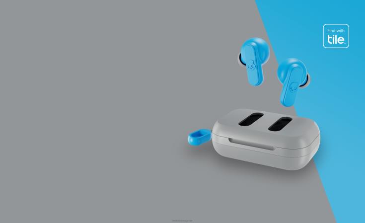 mini mektige finnbare dime 2 ekte trådløse ørepropperSkullcandy 8B2NF28 lys grå/blå