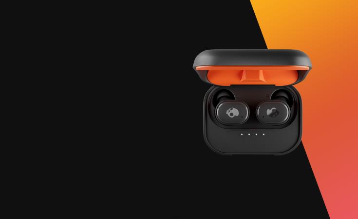 oppgraderbar teknologisk trådløs lading grind fuel ekte trådløse ørepropperSkullcandy 8B2NF7 svart/oransje