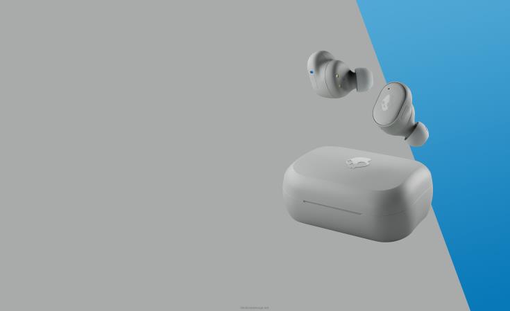 oppgraderbare tech førsteklasses lyd sliper ekte trådløse ørepropperSkullcandy 8B2NF10 lys grå/blå