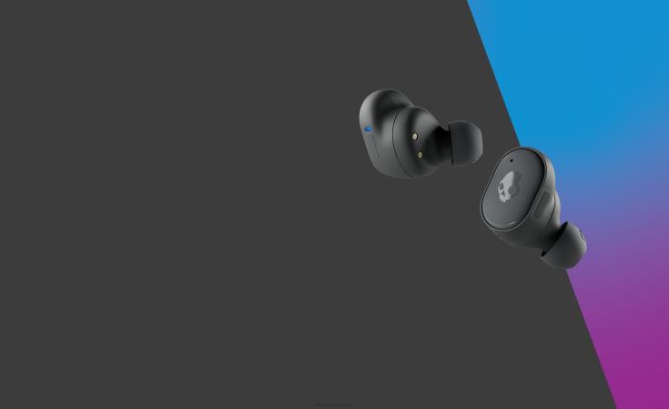 oppgraderbare tech førsteklasses lyd sliper ekte trådløse ørepropperSkullcandy 8B2NF11 kjølig grå