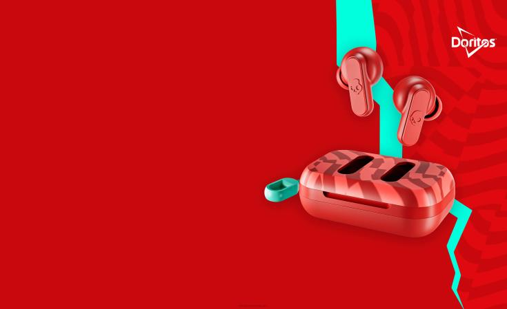 skullcandy x doritos dime 2 ekte trådløse ørepropperSkullcandy 8B2NF3 doritos rød