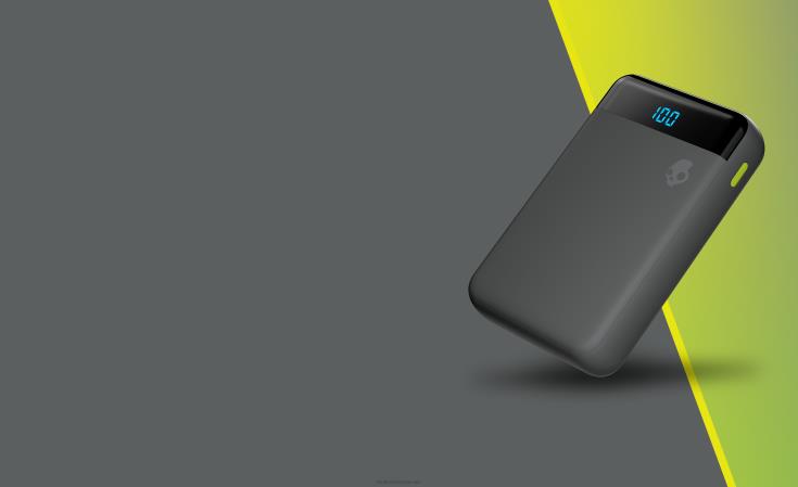 fett rask og fleksibel fat stash 2 10000 mah bærbar batteripakkeSkullcandy 8B2NF38 kjølig grå/gul