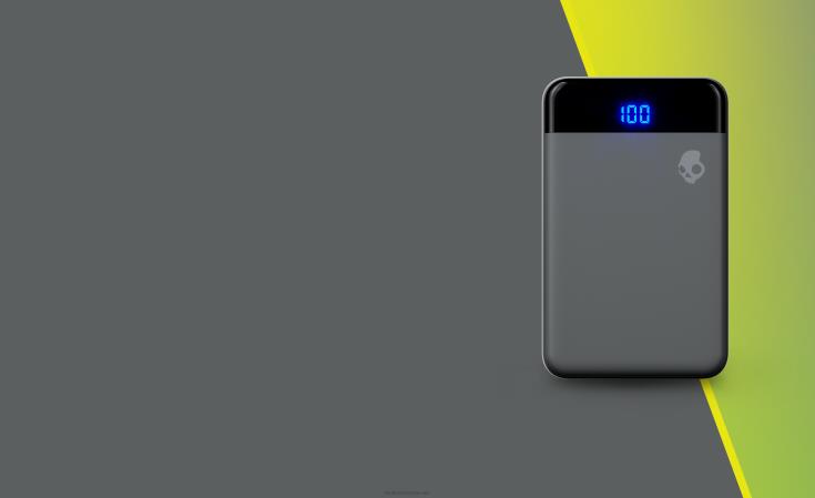 fett rask og fleksibel fat stash 2 10000 mah bærbar batteripakkeSkullcandy 8B2NF38 kjølig grå/gul