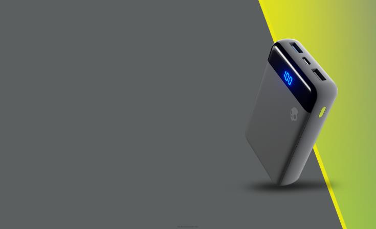 fett rask og fleksibel fat stash 2 10000 mah bærbar batteripakkeSkullcandy 8B2NF38 kjølig grå/gul